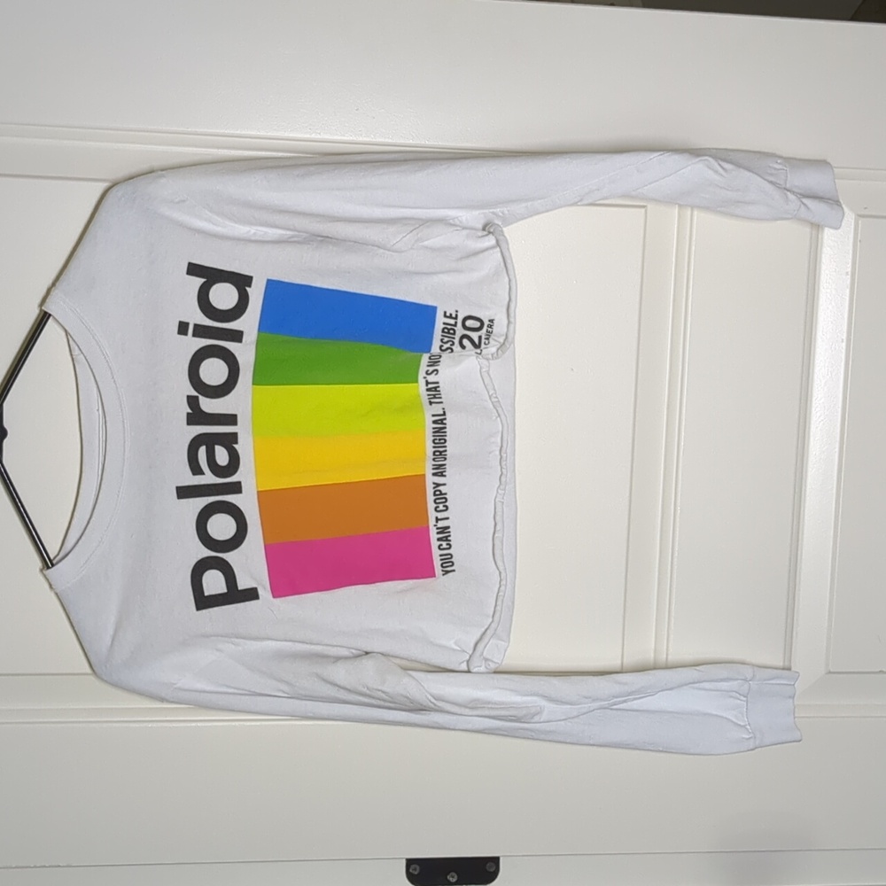 Cropped, Long sleeve Polaroid shirt